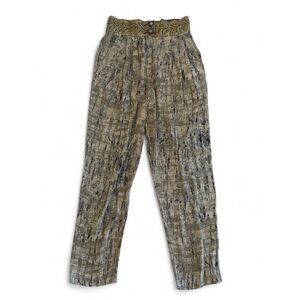 Vintage Dorothy Schoelen Pants Flowy 90s Safari Funky Retro Artsy High Waist, L